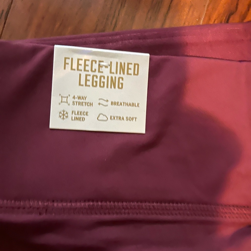 Mauve and black PINK fleece lined pants